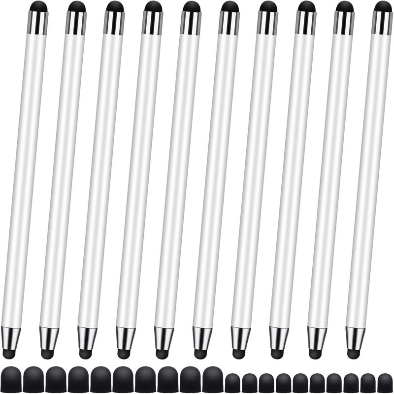 SLKIJDHFB Stylus Pen [10 Pack] Universal Capacitive Touch Screen Pens for iPad/iPhone/Smartphones and Tablets,Compatible with All Capacitive Touch Screen(10 White) - Image 1